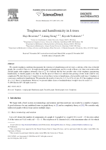 Toughness and hamiltonicity in k-trees